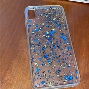 IPHONE XS MAX CASE BLUE AND YELLOW FOIL